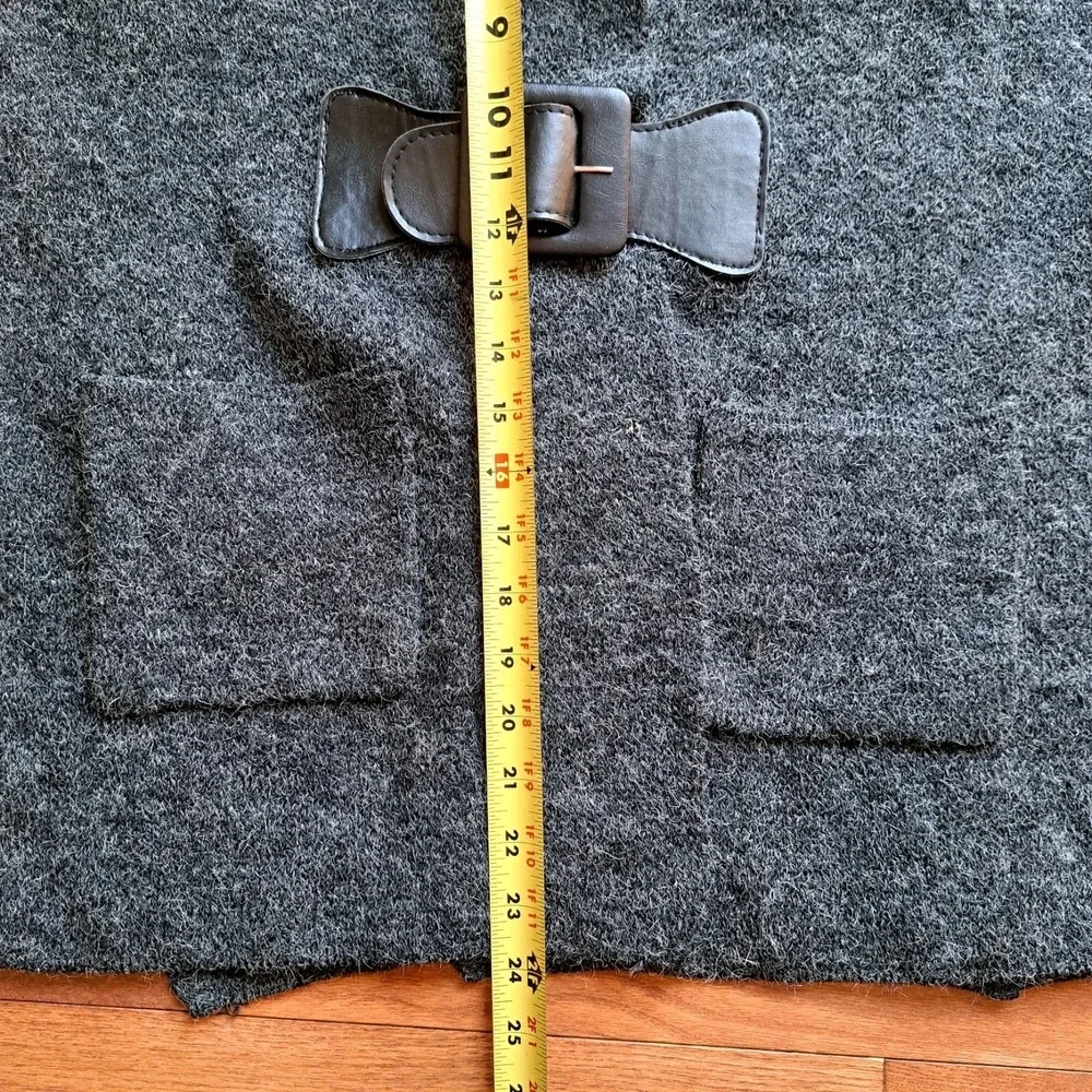 Ya Los Angeles Women's Grey Long Sleeve Cotton Blend Knit Cardigan Sweater L-XL